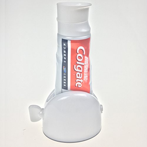 SCStyle Multipurpose Plastic Rolling Toothpaste Tube Squeezer Dispenser Beauty Creams and Ointments Daily Living Easy Tube Squeezer Toothpaste Seat Holder- 2 Pack