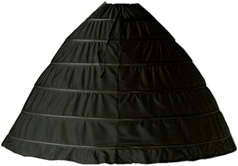 US Stock Black 6 HOOP Wedding Bridal Ball Gown Crinoline Petticoat Skirt Slips Underskirt