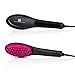 Brilliance New York - Thermal Styling Brush, 3-in-1 Straightener, Detangling Brush, and Hair Massager, Black and Pink