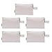 Augbunny 100% Cotton 16oz Canvas Zipper Makeup Pouch, Coin Purse, Cellphone Purse, Pen/Pencil Case 5-pack