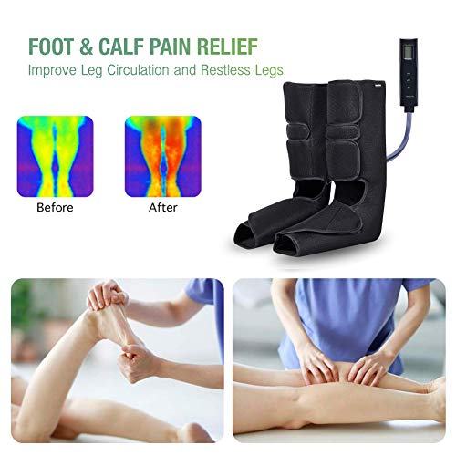 Beauty Kate Foot and Leg Massager for Circulation Air Compression with Heat 6 Massage Modes 3 Intensities Helpful for Calf & Foot Muscle Relaxation - FM008 - Thumbnail 3