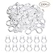 SUMAJU Disposable Plastic Glue Rings,100Pcs Tattoo Cups Nail Art Eyelash Extension Rings Make up Glue Holder Finger Hand Beauty Tools (White)
