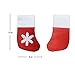 OULII Christmas Sock Gift Bags Snowflake Tableware Holders Candy Pouch Pack 12pcs