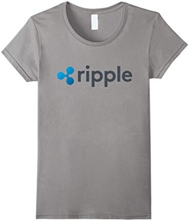 Womens Ripple XRP Logo Crypto T-Shirt Large Slate