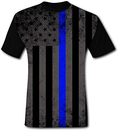 RAGE ANGEL Blue and Line Flag T Shirt Men Summer Fashion Short Sleeve Tees Casual Tops