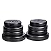 US Weight 100 lb. Traditional Barbell Weight Set with New Upgraded Bar and Spring Locking Clips - Includes 20, 20 and 8 lb. Weights