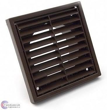 Brown - Extractor Fan Wall Fixed Louvre Grill Grille Ventilation 6" 150mm (6" 150mm)