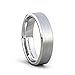 Duke Collections 6mm Classic Brushed Tungsten Ring Classic Mens Wedding BandsBeveled Edge Comfort Fit