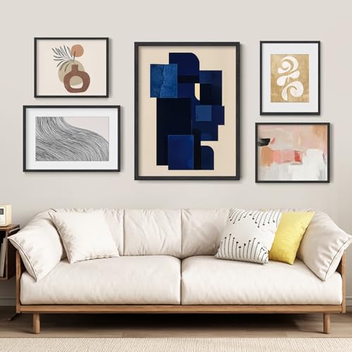 16X24 Oak Wood Picture Frame Black Poster Frame for 12x18 Picture with Mat or 16x24 without Mat Natural Solid Wooden Picture Frames for Wall Art Photo and Prints
