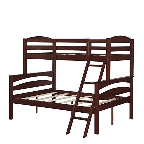 Dorel Living Brady Solid Wood Bunk Beds Twin Over Full with Ladder and
