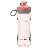 BONISON 14 OZ Kids Water Bottle With Flip Top Lid Leak Proof Bpa Free Drinking Water Bottle For School Running Outdoor Cycling And Camping Perfect Size For Kids-Pink