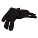 Black Stretch Velvet 3 Fingers Gloves For Billiard Cue Pool Pack Of 10