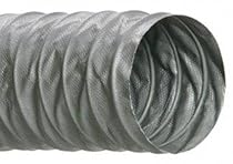 Hi-Tech Duravent M-KC Thermaflex Series Fiberglass Thermaflex Air/HVAC Duct Hose, Silver, 6