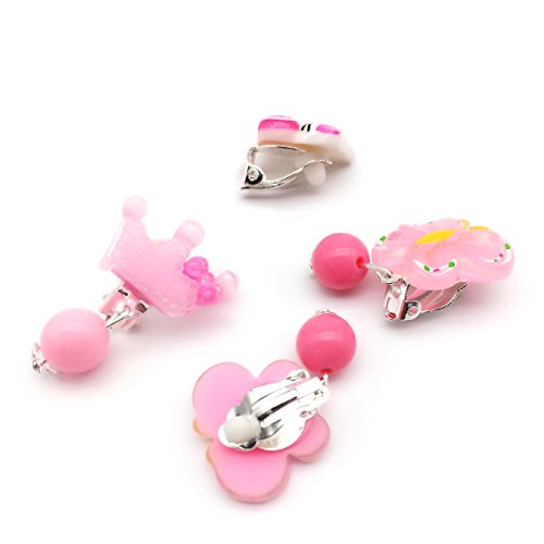 Elesa Miracle Little Girl Kids Wood Jewelry Box and 75 Pieces Girl Princess Jewelry Dress Up Accessories Toy Playset Set