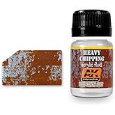 AK Interactive Heavy Chipping Effects Acrylic Fluid - 35 ML / 1.18 Fl.Oz Jar - Model Building Paints and Tools # 089