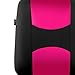 FH GROUP FH-FB050114 Full Set Flat Cloth Car Seat Covers, Pink / Black - Fit Most Car, Truck, Suv, or Van