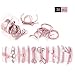 Classic Hair Ties Set, Funtopia 30 Thick Hair Stretchy Elastic Hair Bands Hair Ropes Ponytail Holders Rubber Bands Bulk, Thick and Durable Hair Accessories, Universal for Girls Women Kids Ladies,Pink