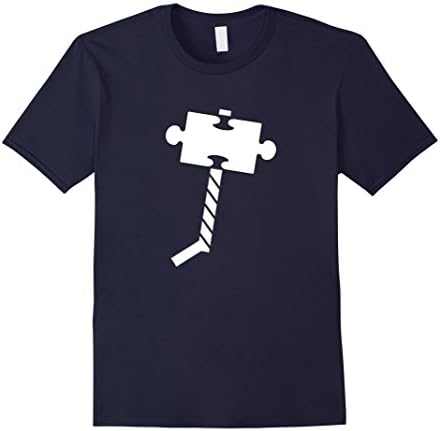 Men's Autism Awareness Superhero T-shirt Large Navy