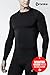 TSLA Men's Thermal Wintergear Compression Baselayer Long Sleeve Top Version17, Wintergear Basic(r21) - Black, Large
