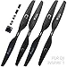 XOAR DJI Inspire 1 Carbon Fiber Propellers 1345 (2 Pairs) + Aluminum Self-Tightening Adapters. 13 Inch 2 Blade Premium CF Props for Inspire 1, V2.0, Pro, Black Edition, Matrice 100