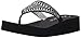 Skechers Cali Women's Vinyassa-Bindu Flip Flop,Black/Silver,7 M US