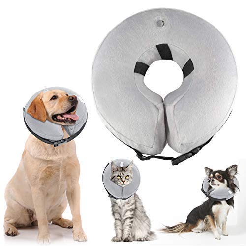 ATLES Inflatable Dog Collars After Surgery, Protective Pet Collar for Recovery for Dogs and Cats, Soft Dog Cone Collar (large)