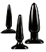 CalExotics Colt Anal Trainer Kit - 3 Piece Male Butt Plug Set - Waterproof Fetish Sex Toys for Couples - Black
