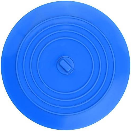 Vonker Silicone Tub Stopper Drain Plug, Silicone Bathtub Stopper Flat Suction Cover for Kitchens, Bathrooms and Laundries 6 Inches (Blue)