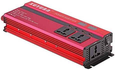 ABEDOE 5000W Car Power Inverter, DC 12V to AC 110V Car Inverter 3 AC Outlets with 4 USB Ports Charger Adapter Car