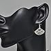 925 Sterling Silver Asian Insipred Filigree Folding Hand Fan Flora Dangle Hook Earrings