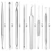Complete Blackhead Remover Kit - Kaptron 5 Piece Comedone Extractor Tool Set For Popping Pimples - Natural Acne Treatment - Includes Organizing Case, Extra Mirror and Facial Brush