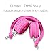Kids Headphones-noot products K22 Foldable Stereo Tangle-Free 3.5mm Jack Wired Cord On-Ear Headset Children-Flamingo Pink/Graythumb 2