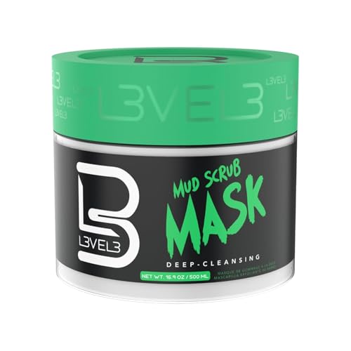 L3 Mud Facial Scrub - Reduces Acne - Gentle and Effective Exfoliation - Reduces Clogged Pores