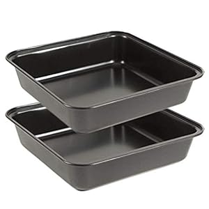 MGE – Vierkante Ovenvorm – Koolstofstaal – Anti-Aanbak – 25 x 25 cm – Set van 2