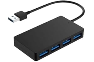 High Speed USB 3.0 Splitter 4 Port Ultra Thin Hub Adapter for Desktop and Laptop Computers