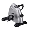 Mini Exercise Bike Pedal Exerciser Arm Leg Trainer Cycle Exercise Bike Silver