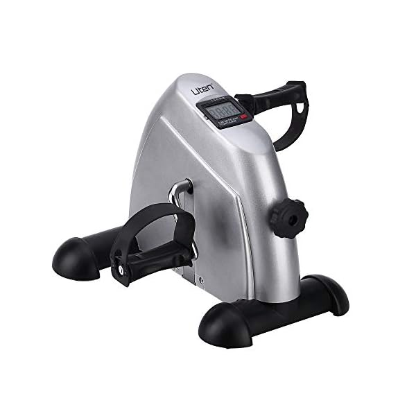 Mini Exercise Bike Pedal Exerciser Arm Leg Trainer Cycle Exercise Bike Silver