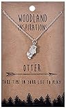 Shagwear Woodland Nature Inspirations Quote Necklace (Otter Pendant)