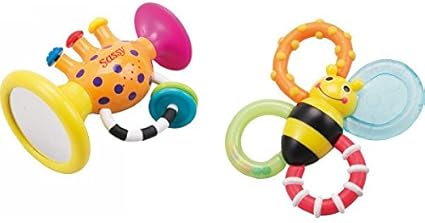 Amazon Co Jp Nobrand サッシー ハチさん歯固めと音のなるおもちゃのセット キッズ その他 Stdw0043 ベビー マタニティ
