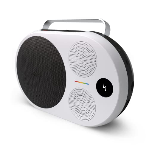 Polaroid P4 Music Player (Black) – Powerful Large Room Wireless Bluetooth Speaker Rechargeable with Dual Stereo Pairing