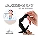 Silicone Anal Beads Butt Plugs, Anal Trainer with 3 Different Size,Anal Training Sets for Beginners Advanced Users,Pack of 3 Prostate Sex Toys (1 pcs Anal Plug Vibe)
