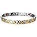 COOLSTEELANDBEYOND Magnetic Link Bracelet for Women Stainless Steel with Magnet, Free Link Removal Tool
