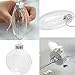 glasburg 80mm Clear Glass Disc Christmas Ornaments Set of 6