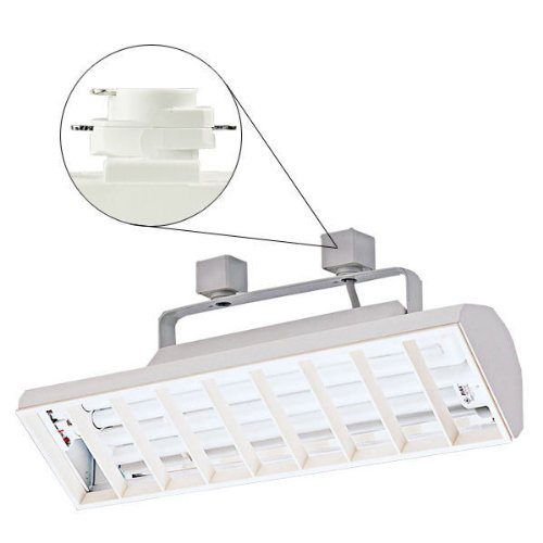 Nora Track Light Ntf-3239S - Silver - Chrome Louver - Operates (2) 39 Watt F39 Biax Lamps - Compatib
