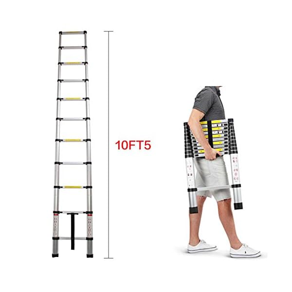 telescopic loft ladder with hooks
