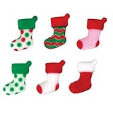 Winter Christmas Elf Stockings Sugar Decorations Cookie Cupcake Cake 12 Count