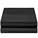 4U'LIFE Single Flat Bed Sheet, Ultra Soft & Comfortable Double Burshed Micrifiber(Black,Twin)