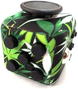 Hexa 6-Sides Fidget cube Relieves Stress Anxiety for Children & Adults Anxiety Attention Toy (6-side) (Grass-Fidget)