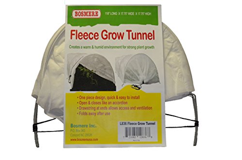 Bosmere L836 Fleece Tunnel Plant Row Cover, 10-Feet, Green