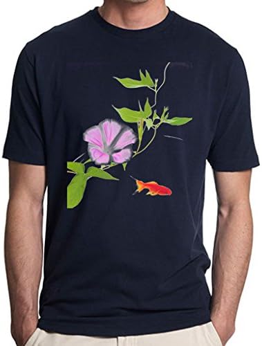 Fashion Tee Short Sleeve Aquaponic System T Shirt Navy Blue Size Large